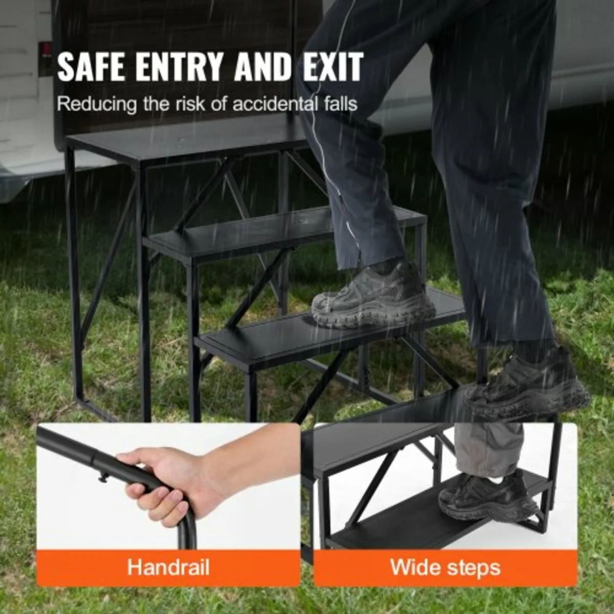 RV Steps, 4-Step RV Stairs, 440 LBS Load Capacity, - Image 3