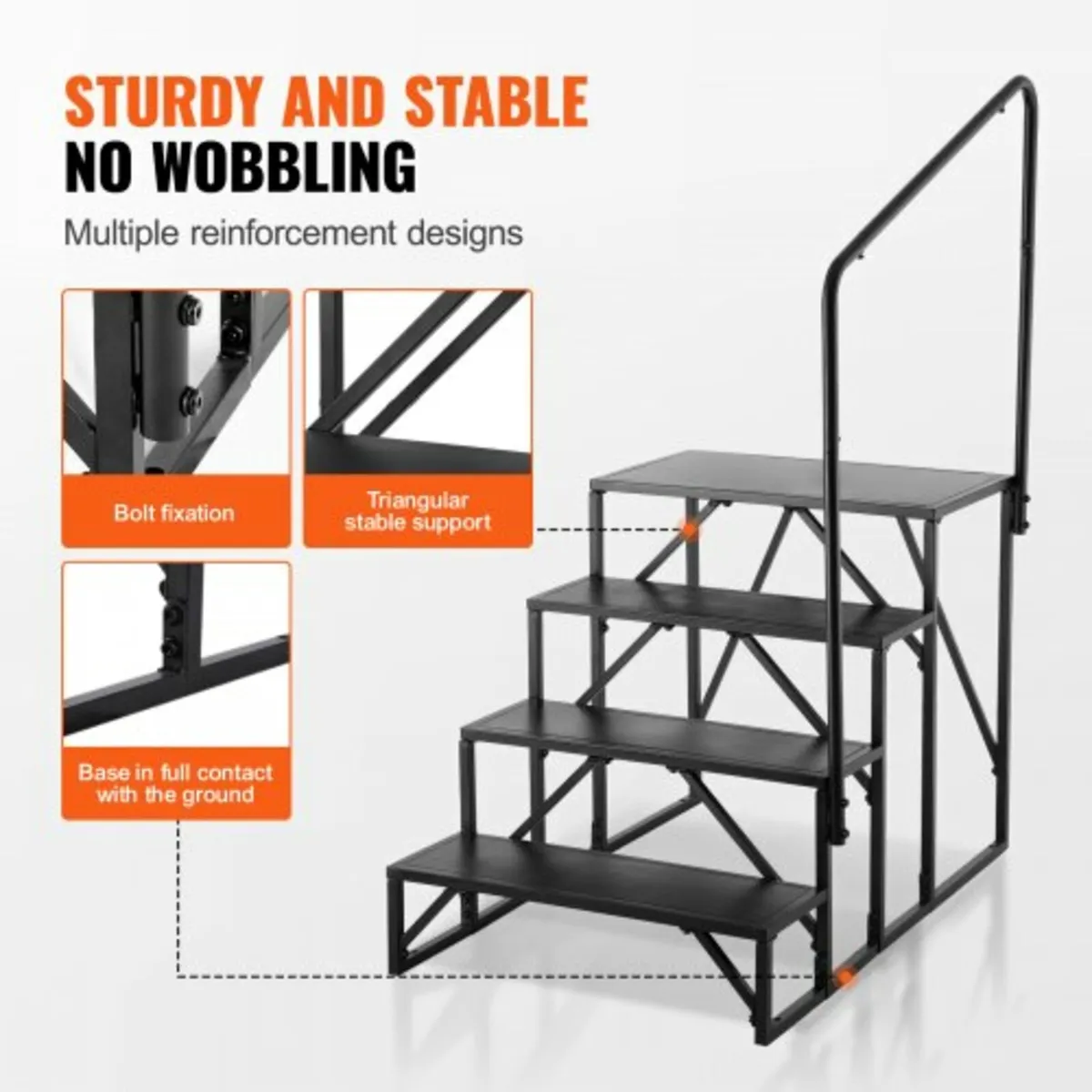 RV Steps, 4-Step RV Stairs, 440 LBS Load Capacity, - Image 4