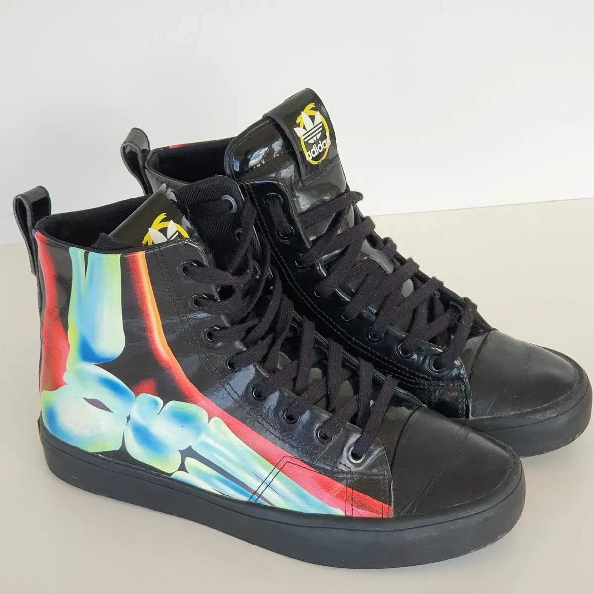 Adidas x Rita Ora skeleton hi top trainers - Image 1