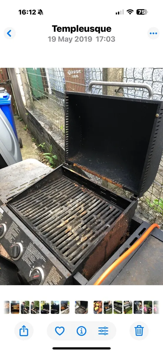 Dual Gas and Charcoal BBQ including gas cylinder - Image 3