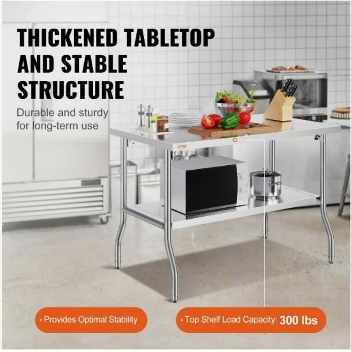 Commercial Worktable Workstation 48x30 Inch - Image 3