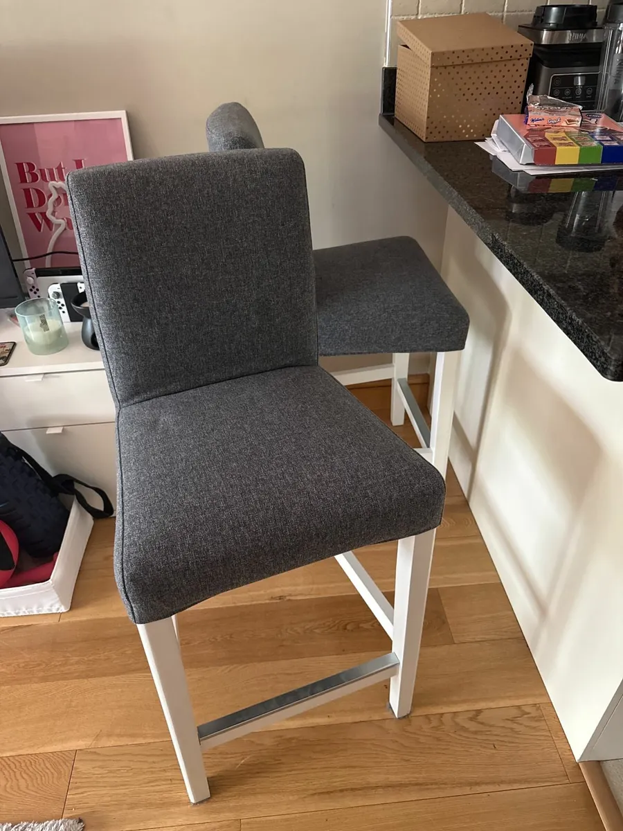 Two Ikea High Top Bermund chairs - Image 3