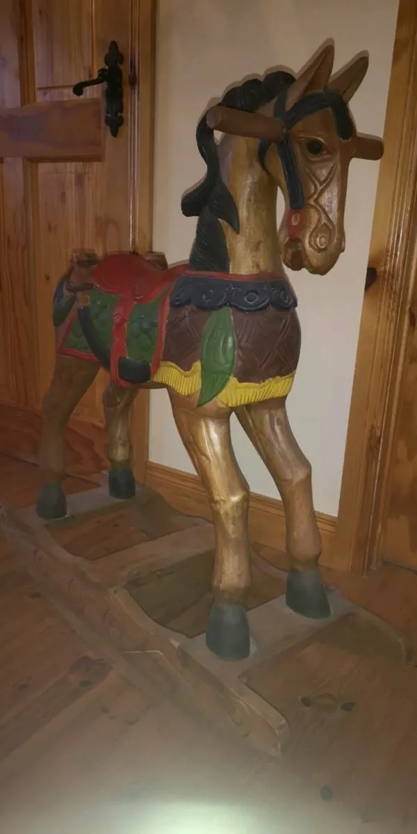 Solid wood rocking horse - Image 1