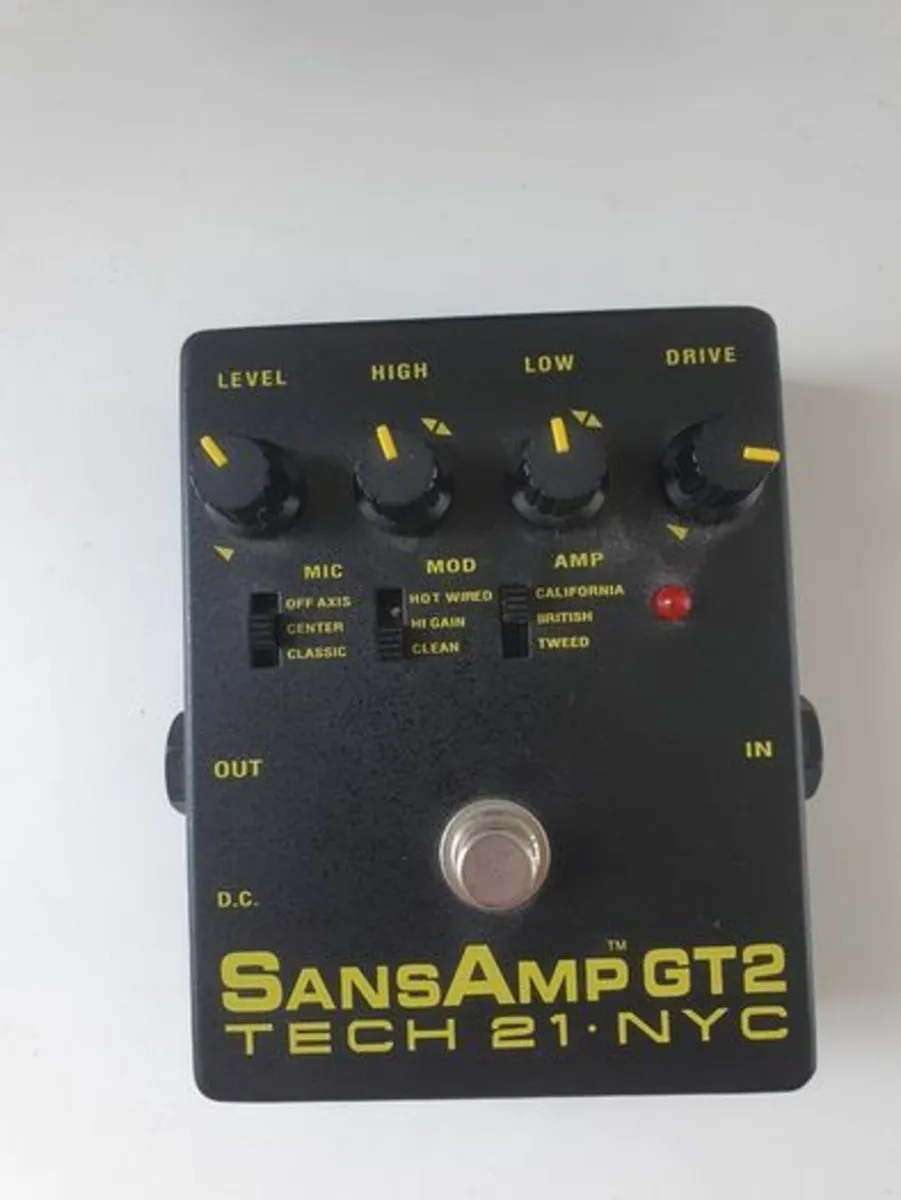 Tech21 SansAmp GT2 Distortion Guitar Effect Pedal - Image 2