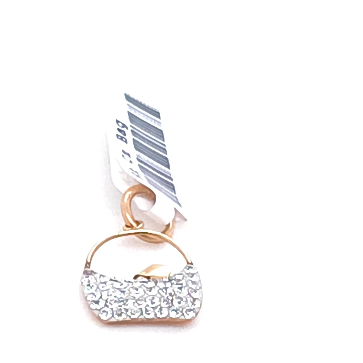 9k Yellow Gold & Zirconias Handbag Charm Pendant - Image 1