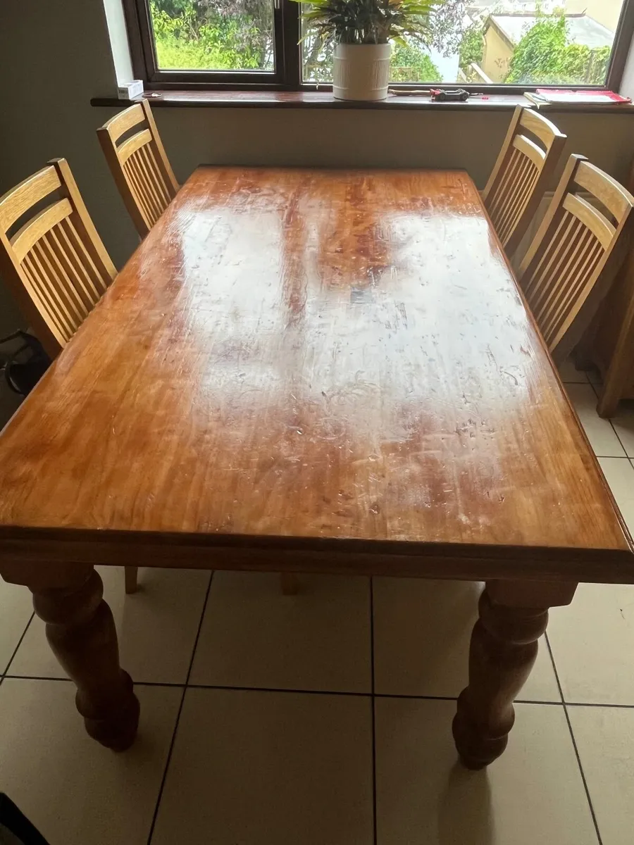Solid Pine Kitchen table - Image 3