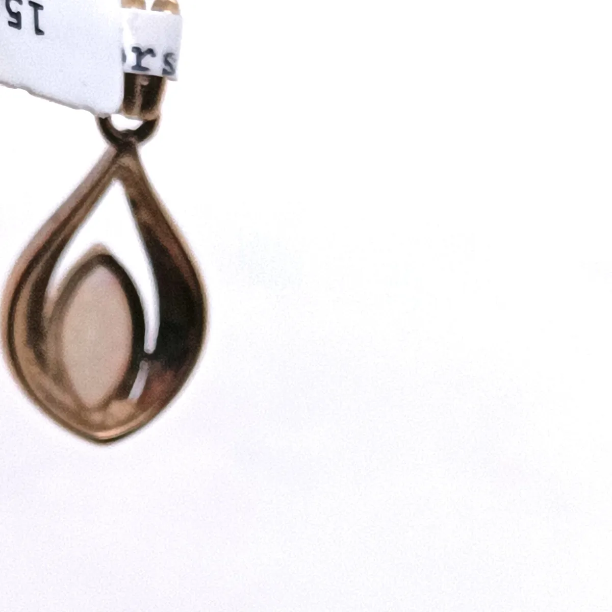 9k Yellow Gold & Opa Drop Shape Pendant - Image 3