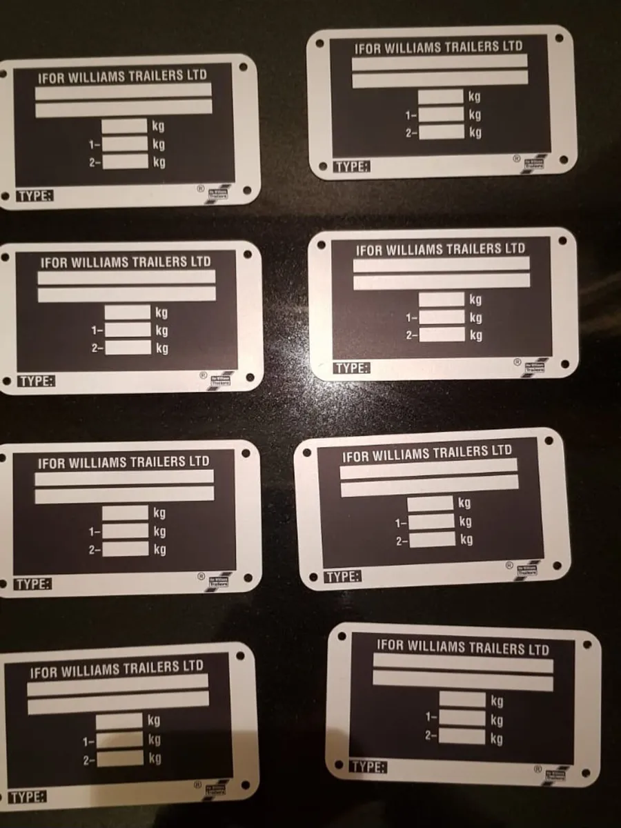 Ifor Williams  Serial plates - Image 2