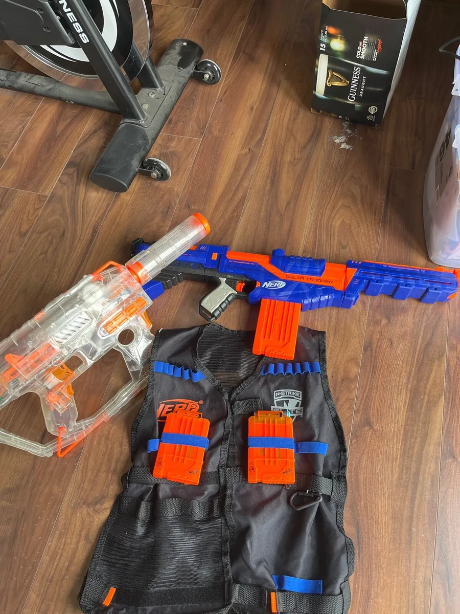 Nerf guns and jacket - Image 1