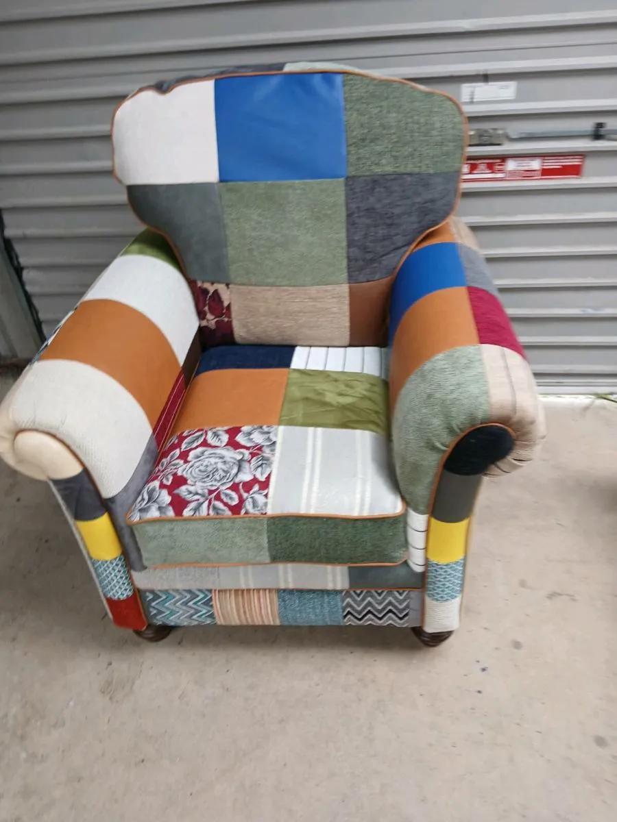 Chear newbleyreupholster in patch work - Image 1