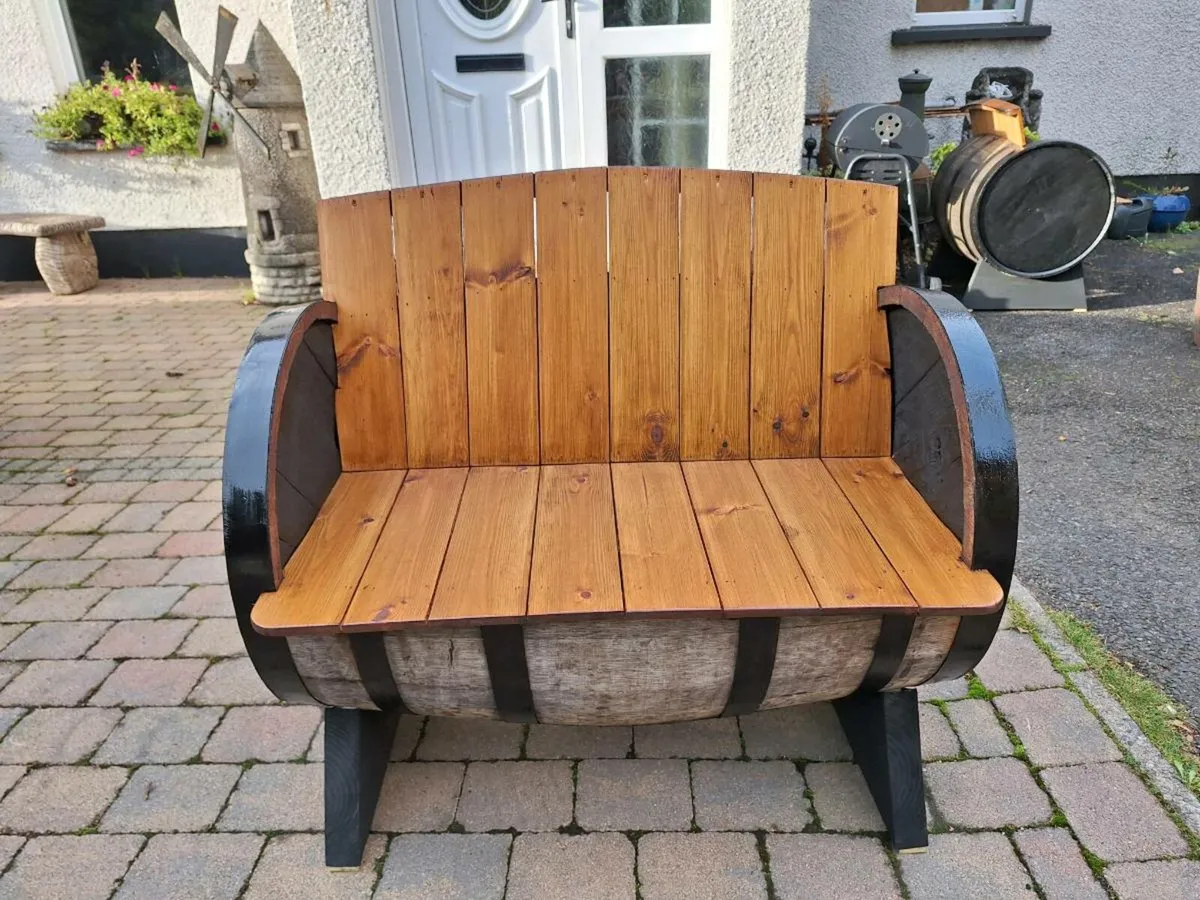 Oak barrel garden furniture - Image 3