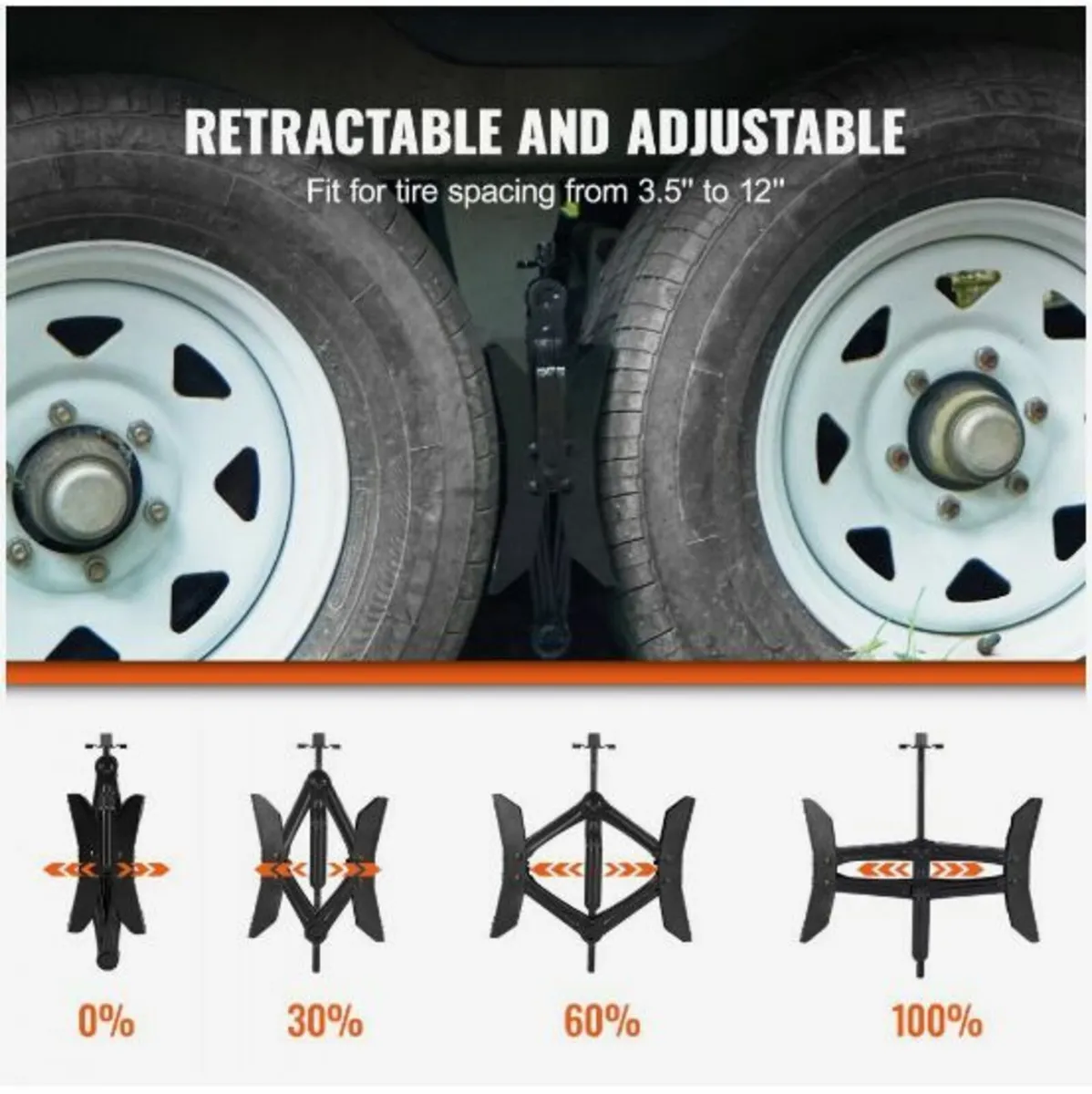Wheel Chock Stabilizer 2 Sets for RV Travel Trail - Image 3