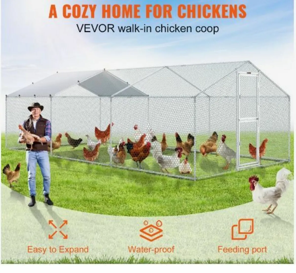 Large Metal Chicken Coop - Image 2