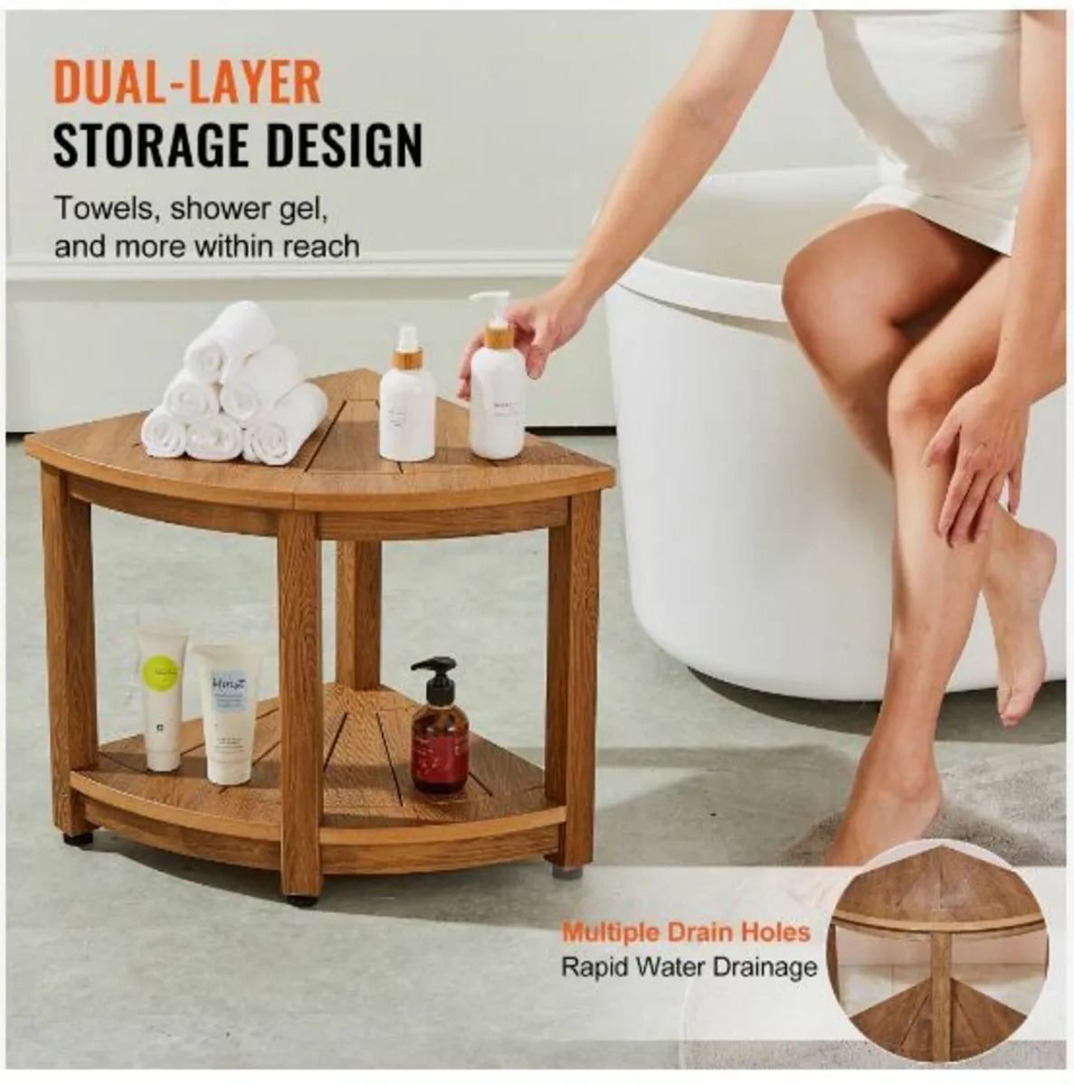 Corner Shower Bench - Image 4