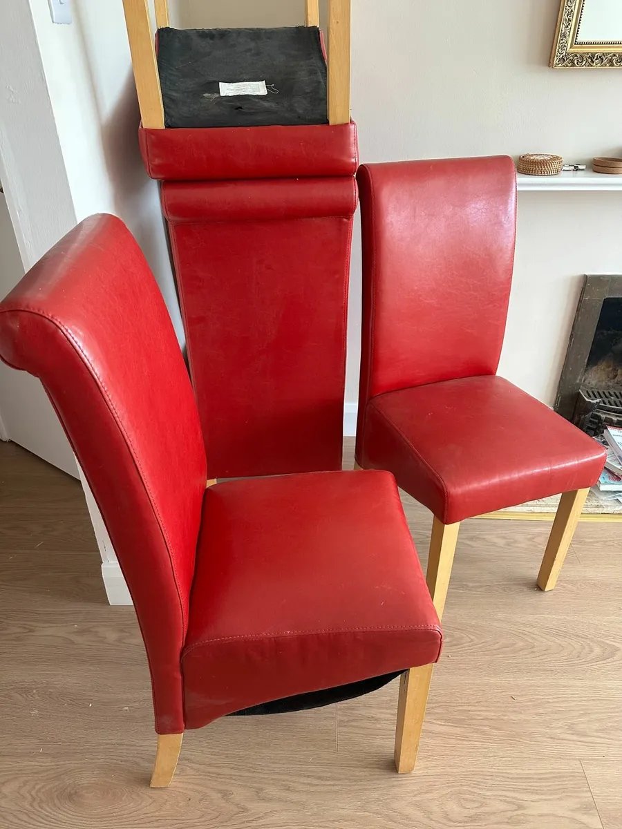 Leather chairs **FREE to collect - Image 2