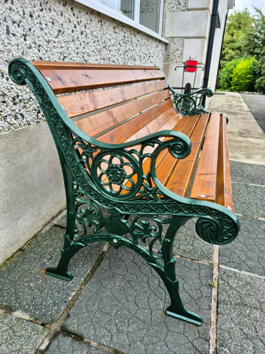Cast iron Garden bench 5 ft L - Image 2