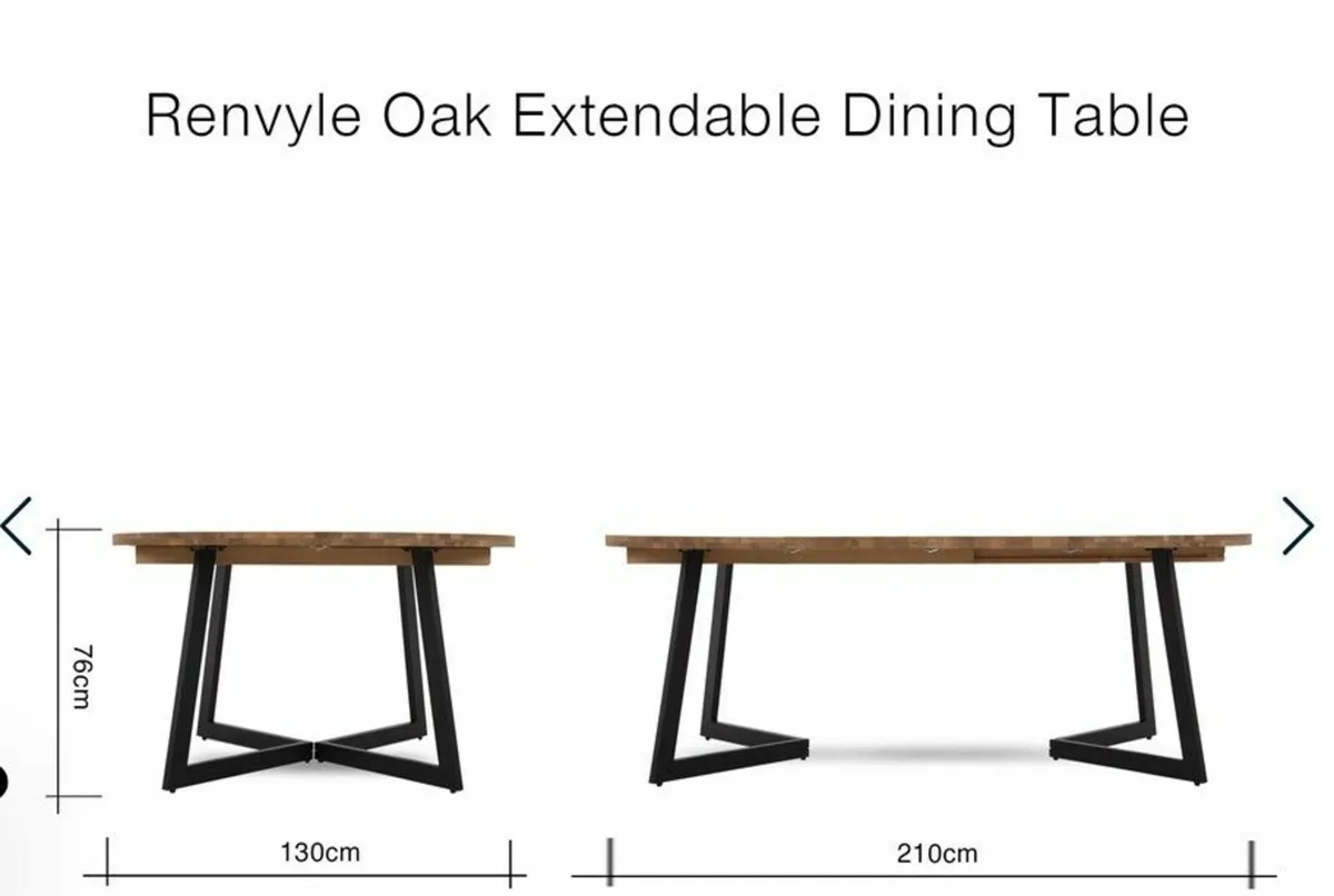 Oak Extendable Oval Dining Table - Image 1