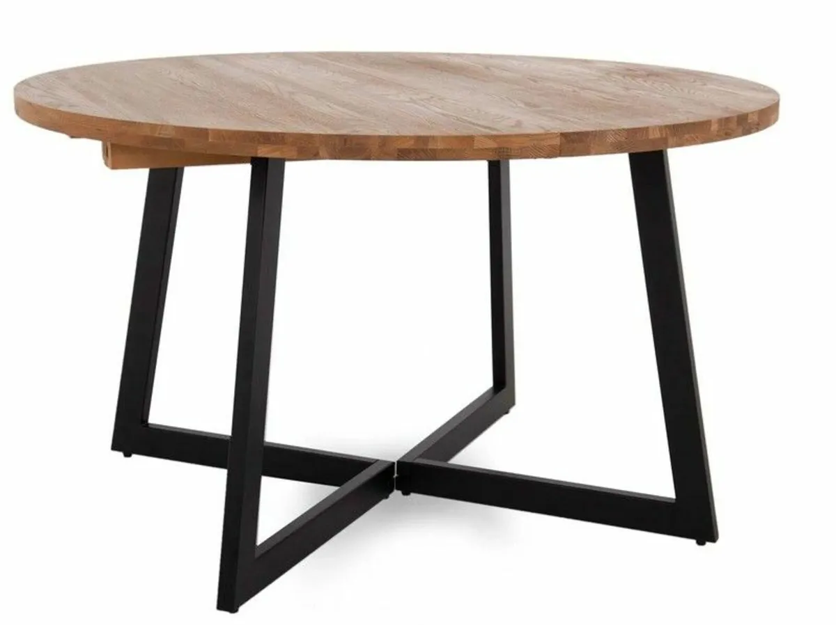 Oak Extendable Oval Dining Table - Image 2