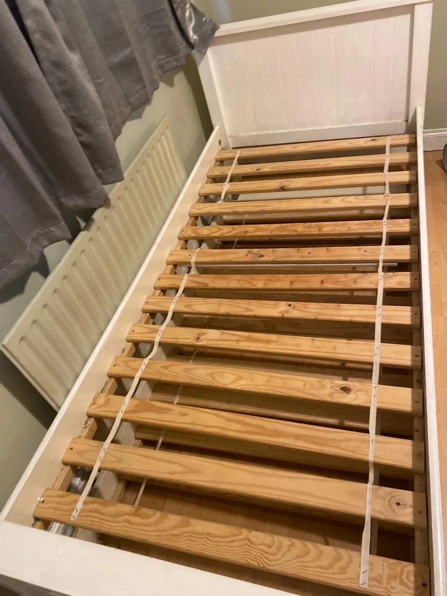 Single bed frame with slide out sleepover bed - Image 2