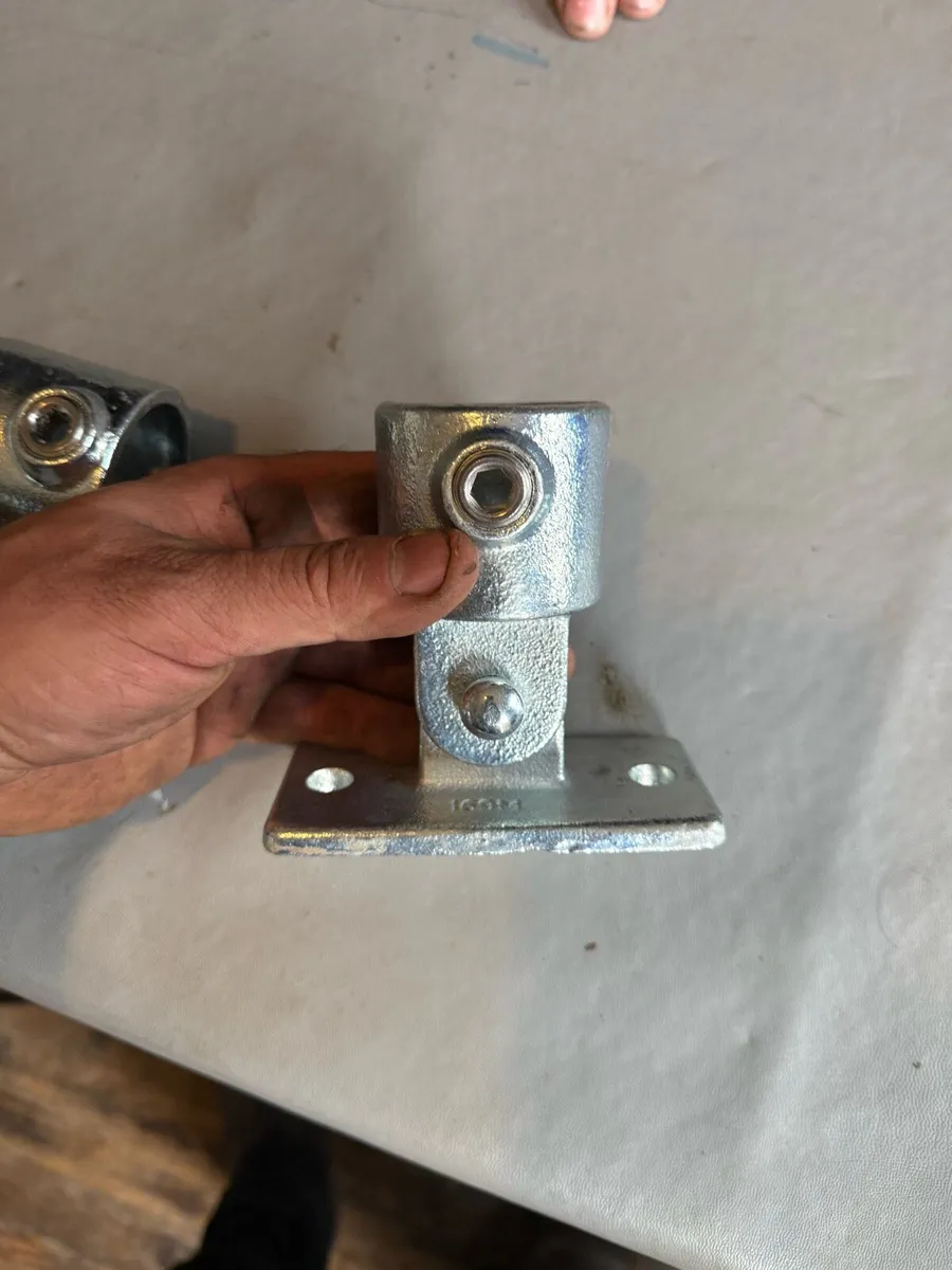 Large selection pipe rail fittings. Galvanised. - Image 4