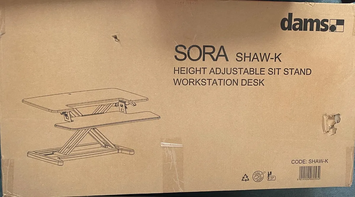 Height adjustable sit stand workstation for desk - Image 3