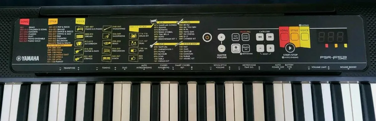 Yamaha PSR F52 Portable Keyboard - Image 2