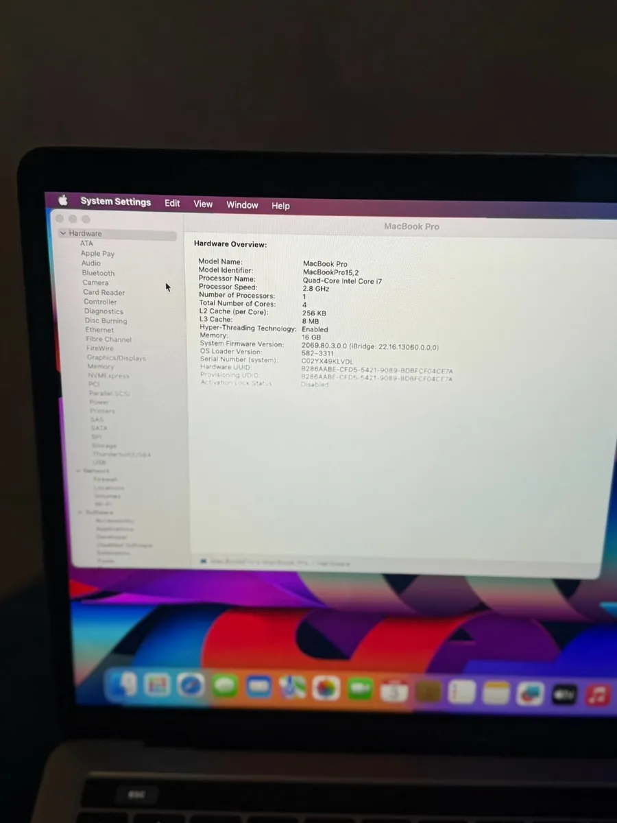 MacBook Pro 13" 2019 i7/16GB/512SSD/943c - Image 3