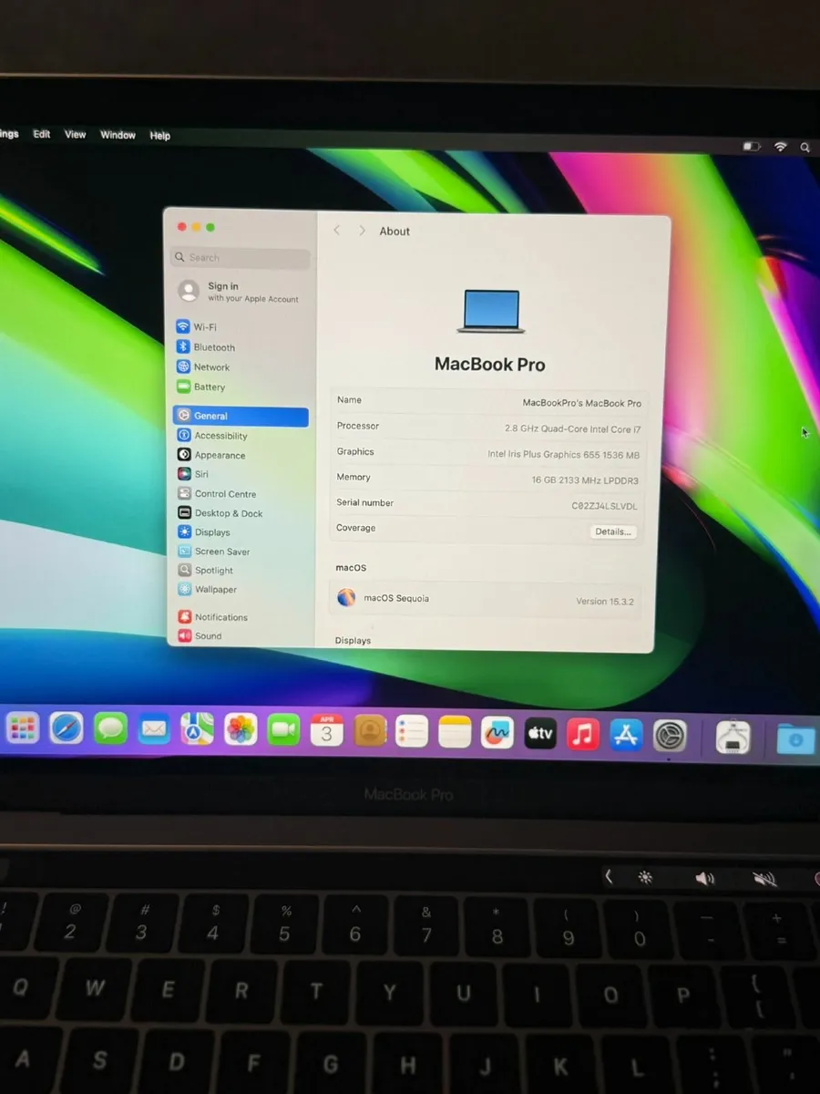 MacBook Pro 13" 2019 i7/16GB/512SSD/370c - Image 4
