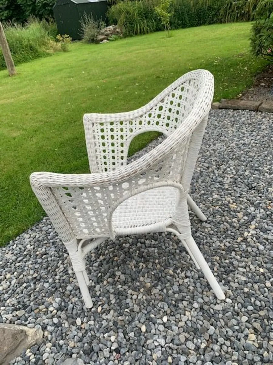 White cane chair - Image 2