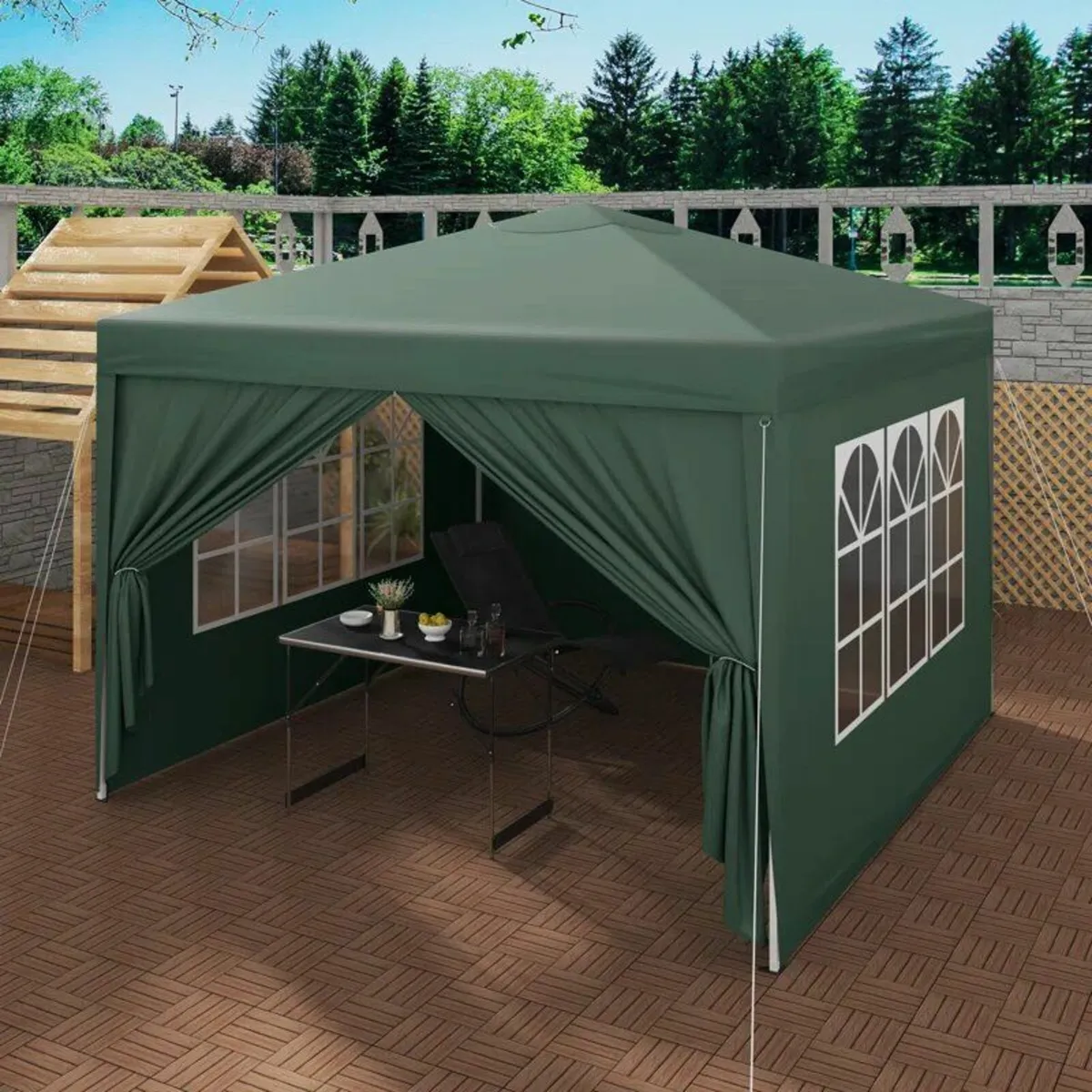 3x3m pop up gazebo with 4 side walls - Image 4