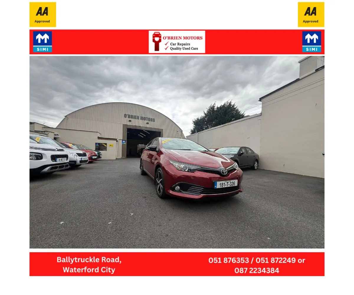2018 Toyota Auris Luna Sport,  Cherry Red, Petrol, - Image 3