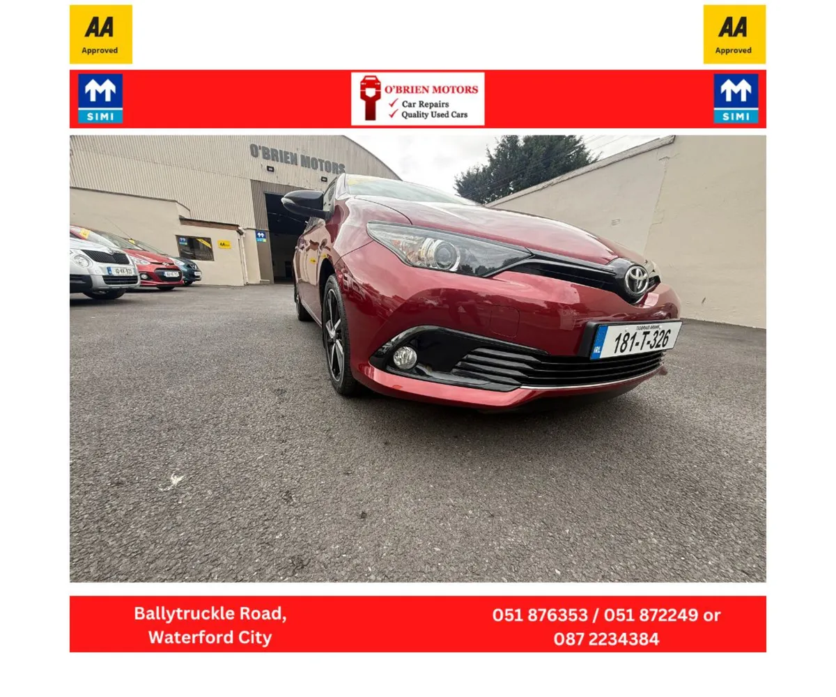 2018 Toyota Auris Luna Sport,  Cherry Red, Petrol, - Image 1