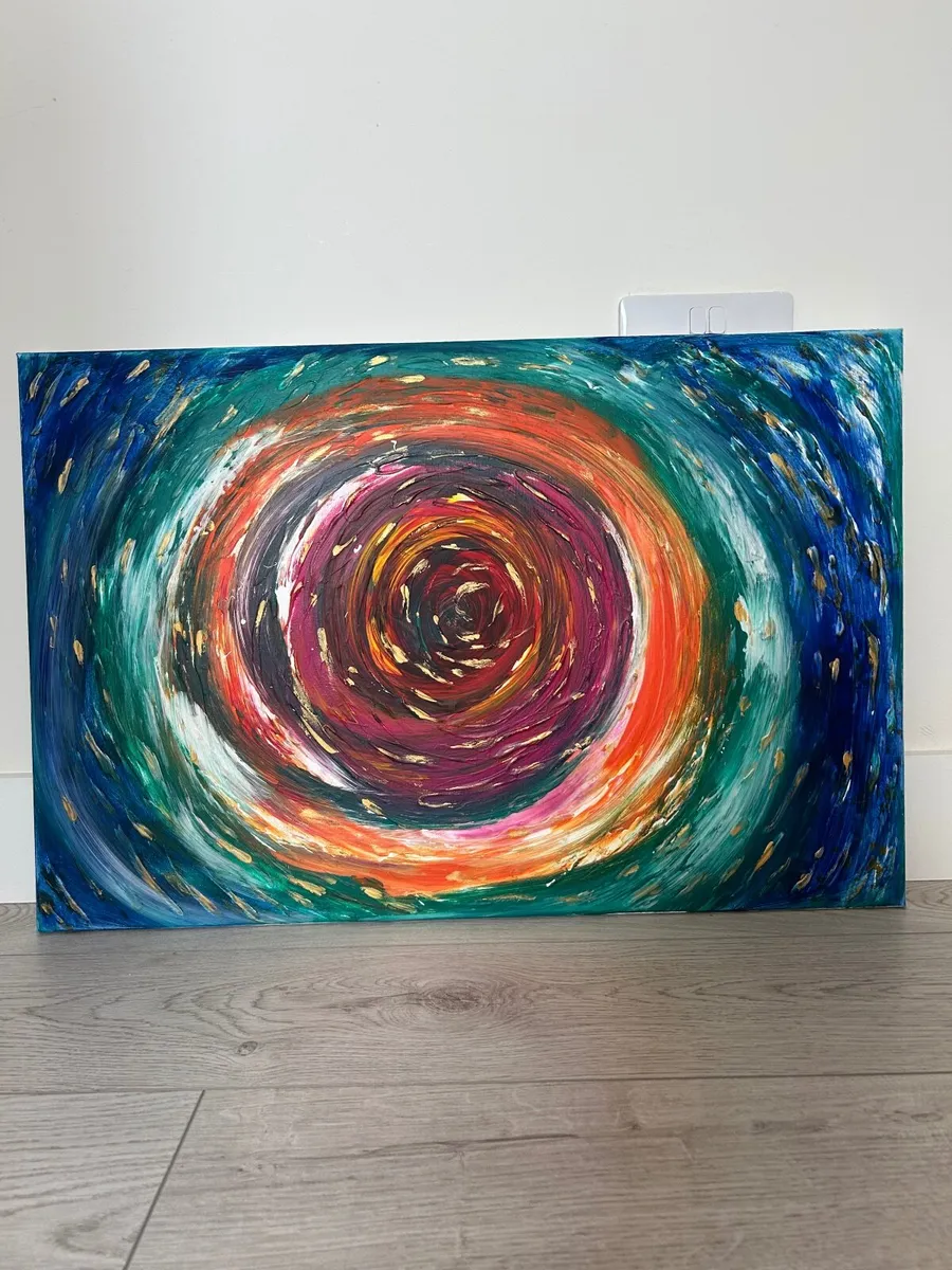 Large textured painting - Image 2