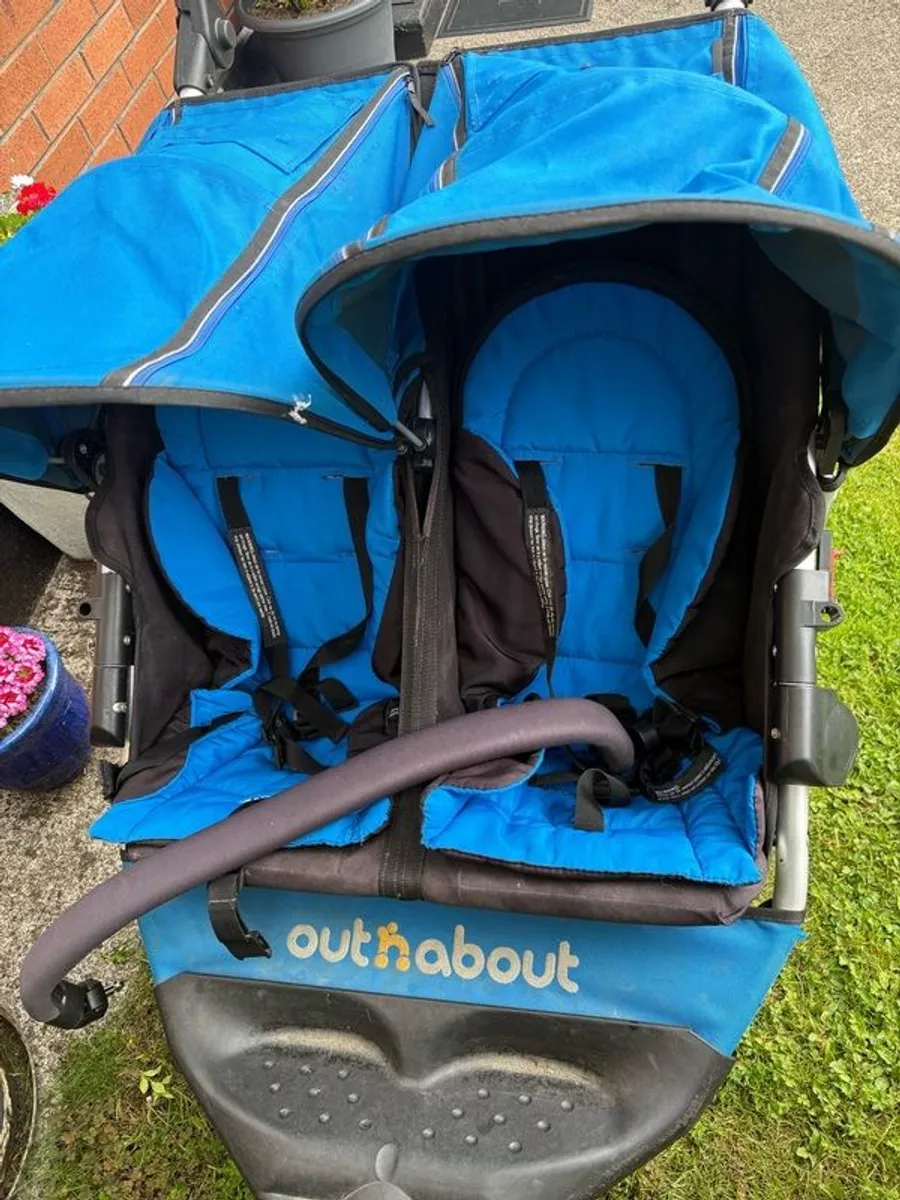 out & about twin buggy