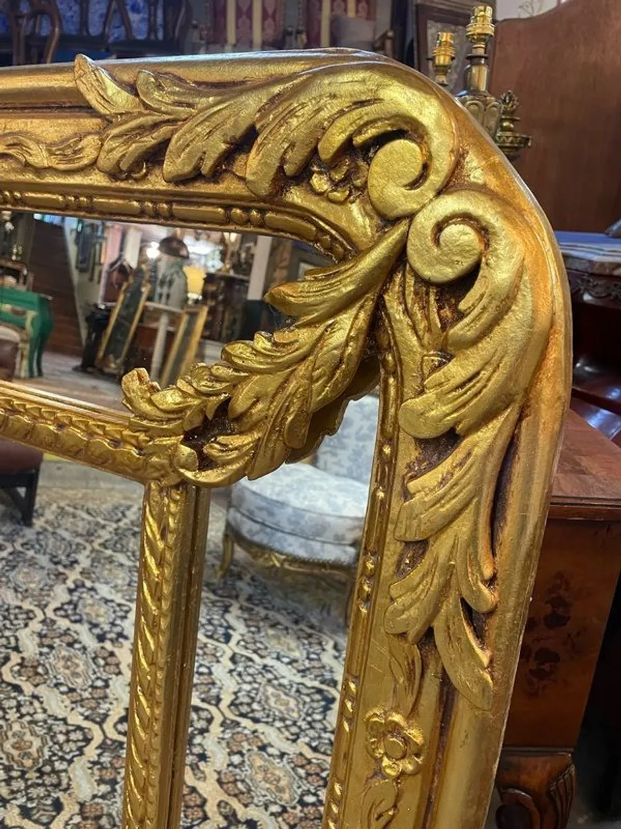 FLASH SALE ! Was 595 Now 480 !! Stunning Large Gilt Wood Mirror with Ornate Detailing - Image 2