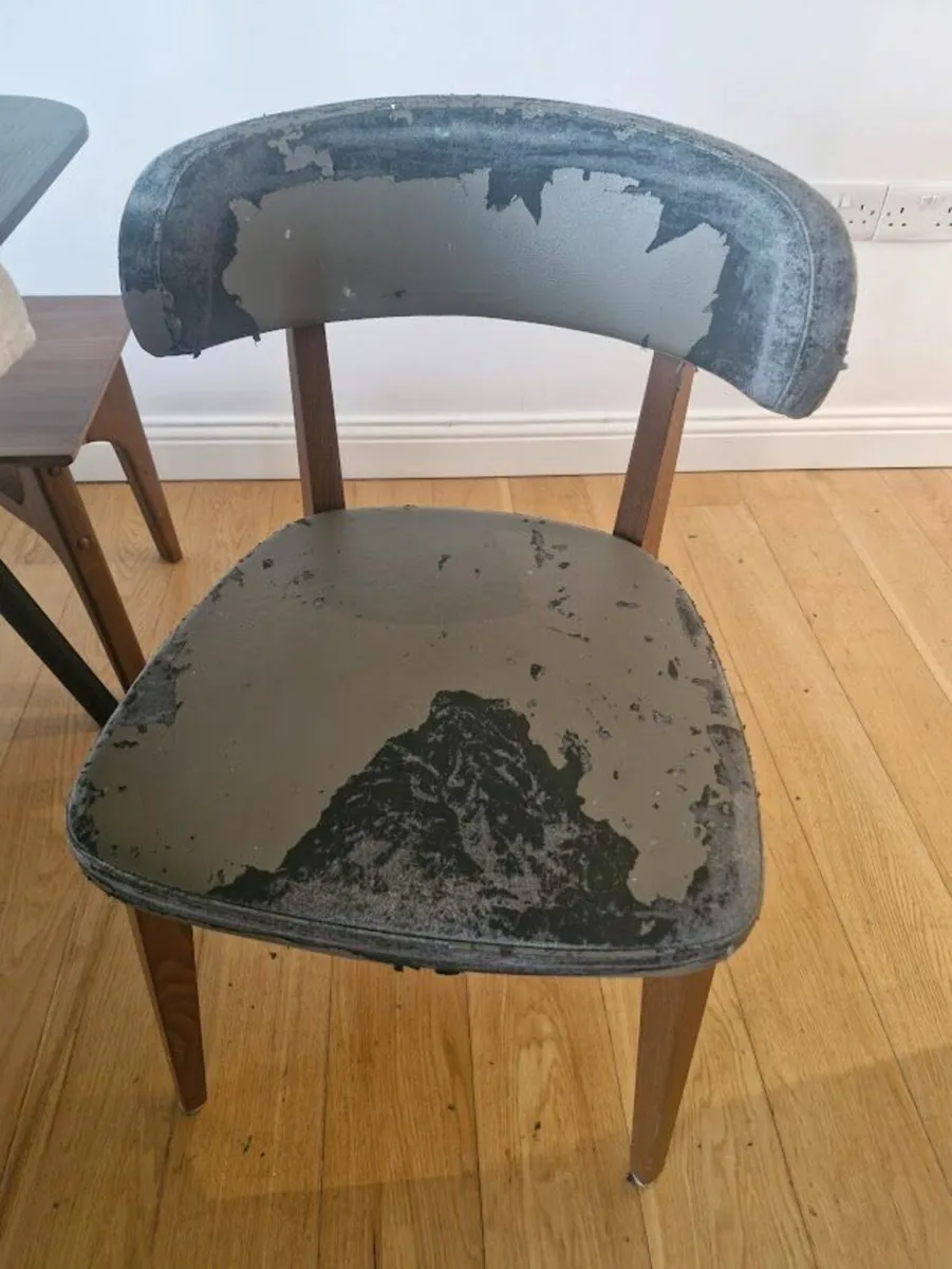 6 Dining Chairs- All need Re-Upholstered - Image 2