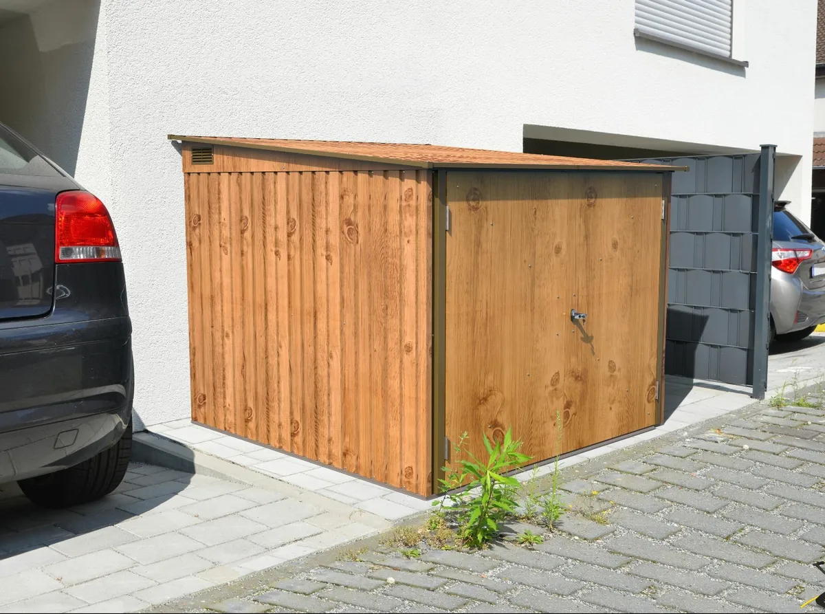 6x6 Steel Grey Bicycle Stores with Ramps. - Image 3
