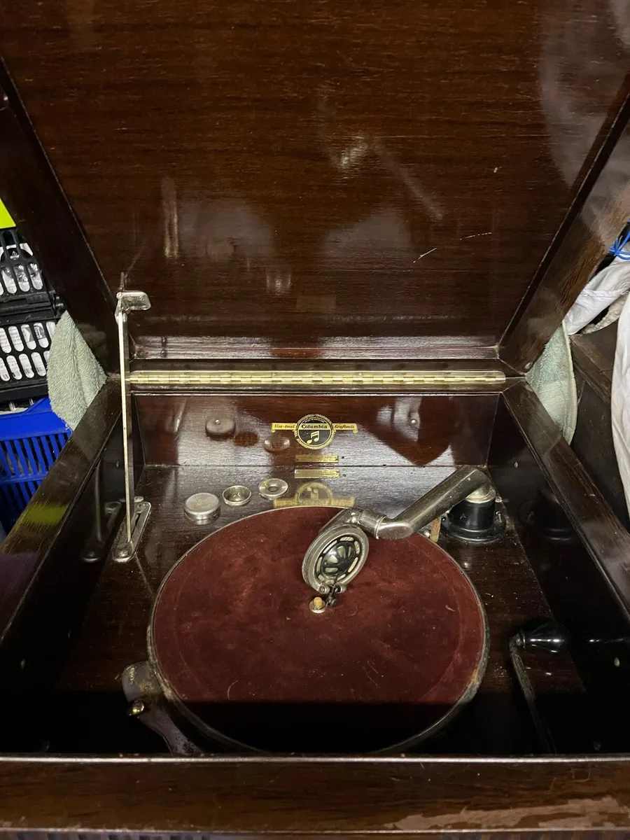 Antique Columbia Wind Up Gramophone - Image 2