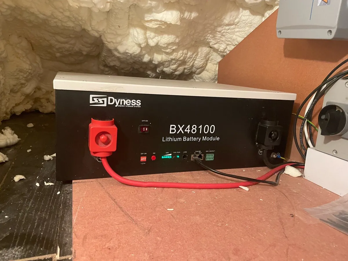 Solar battery storage.
