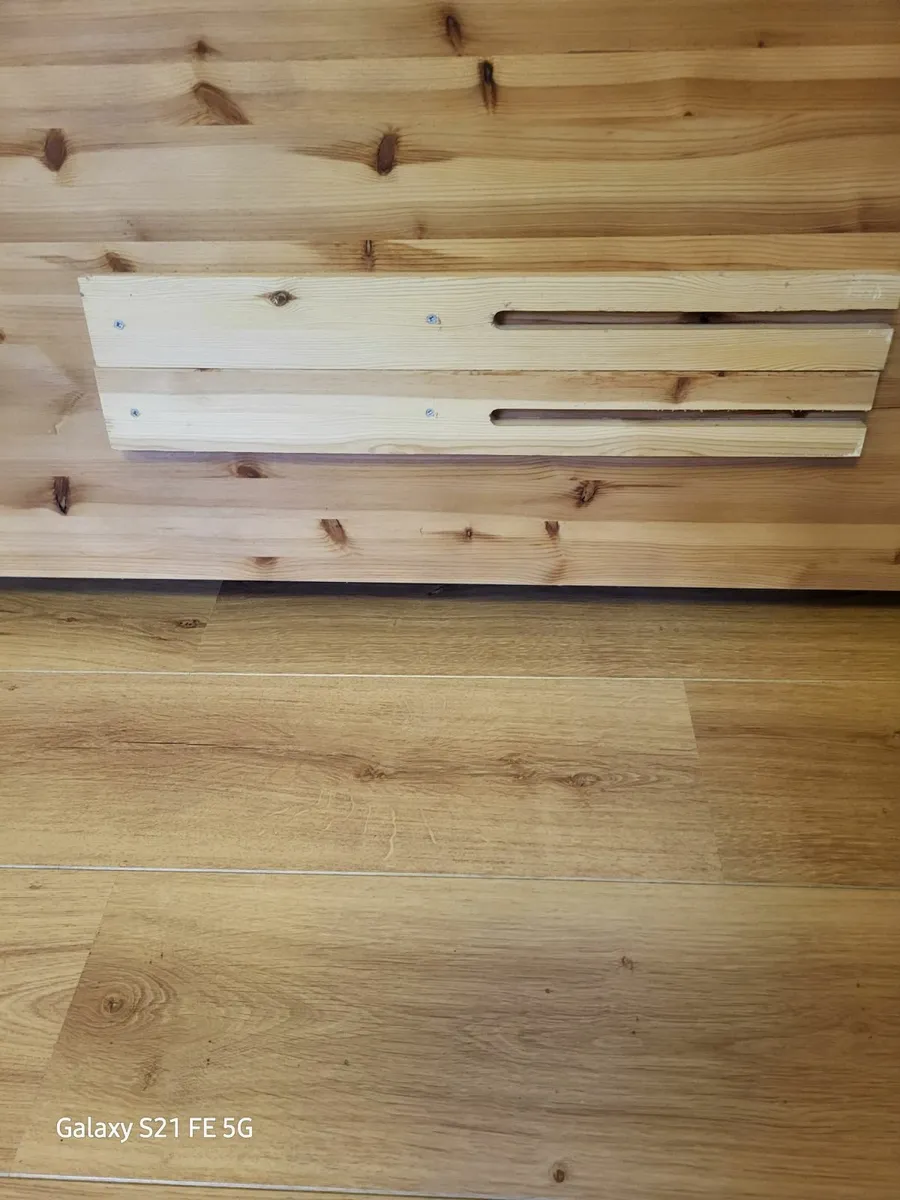 Solid wooden headboard Double bed - Image 2