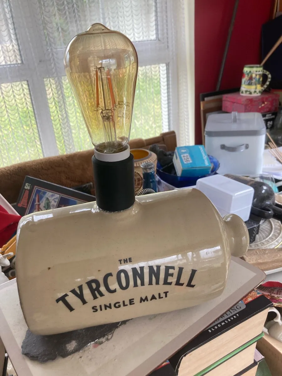 Irish whiskey stone ware bottle lamp - Image 1