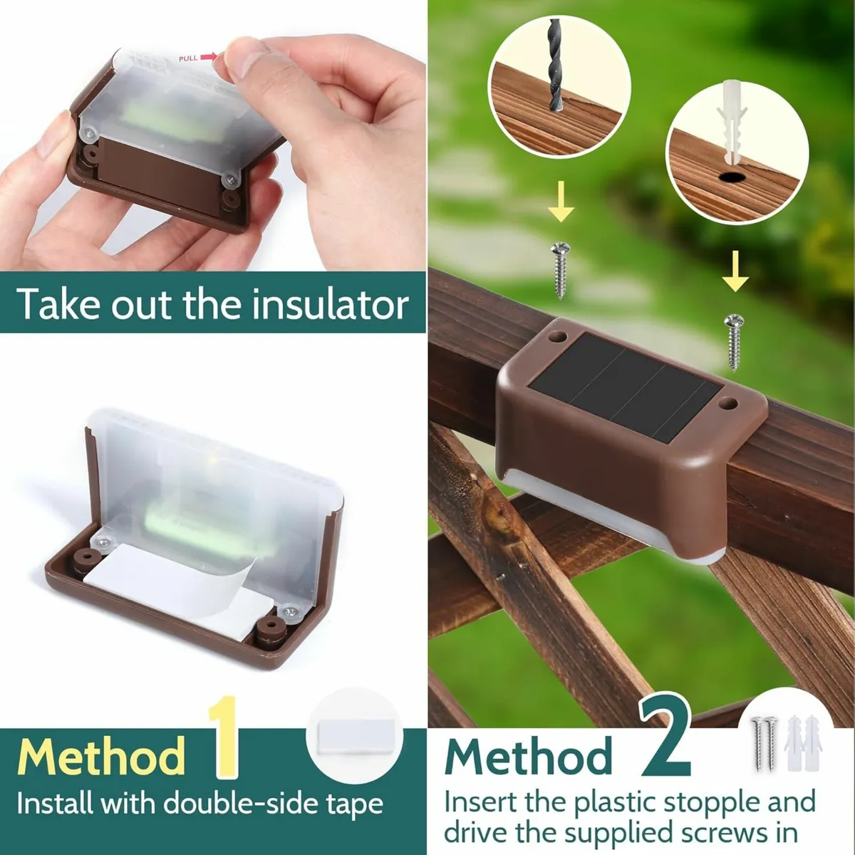 Solar Fence 12 Pack Garden Solar Deck Lights Warm - Image 4