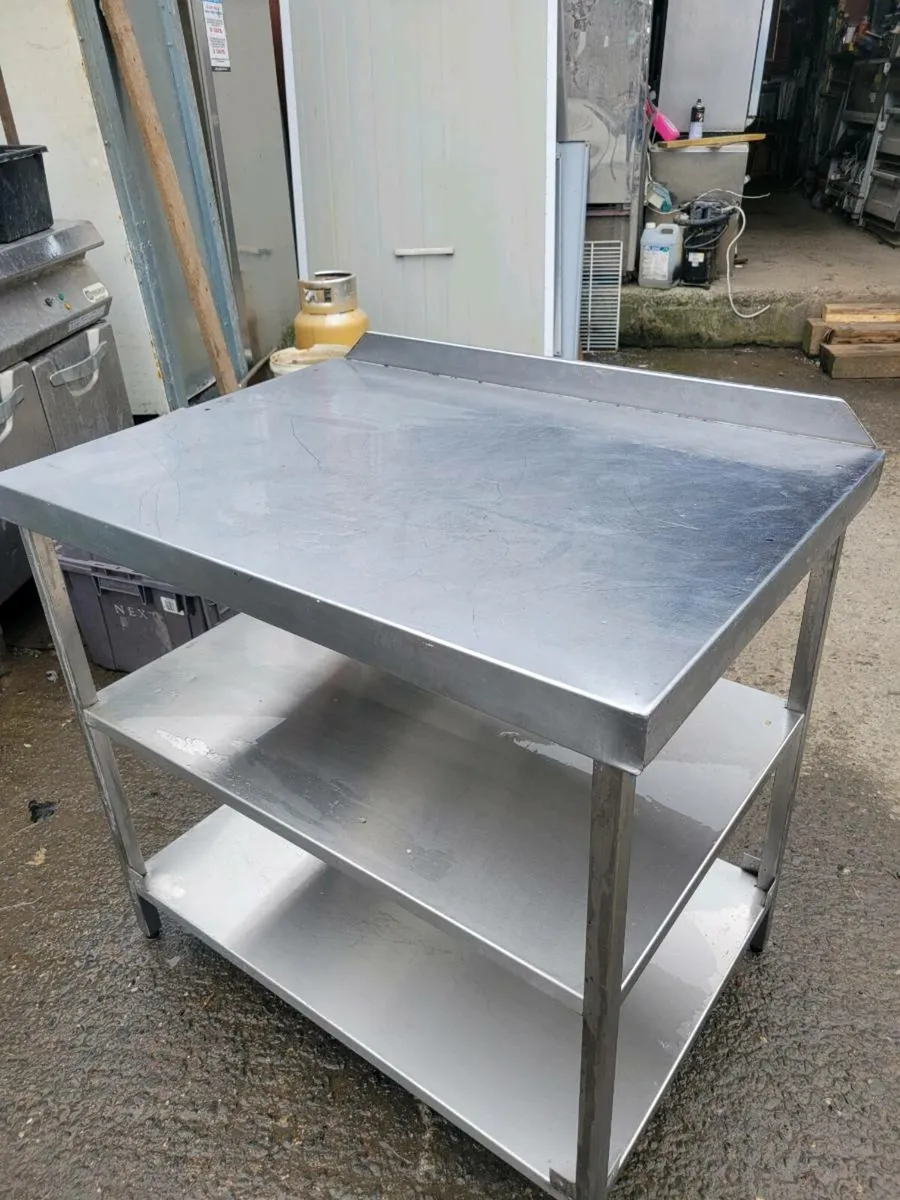 Table Shelved Stainless Steel - Image 1