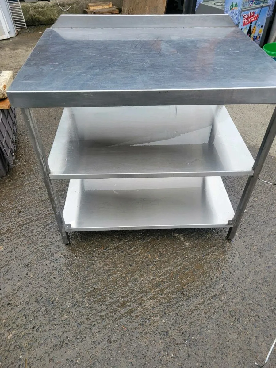 Table Shelved Stainless Steel - Image 2
