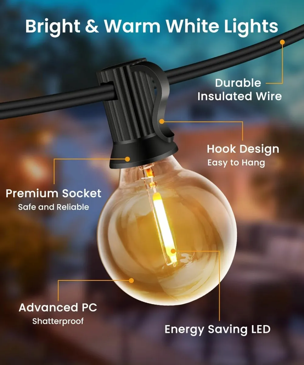 30M/100FT Outdoor Lights 53 LED Garden Lights - Image 2