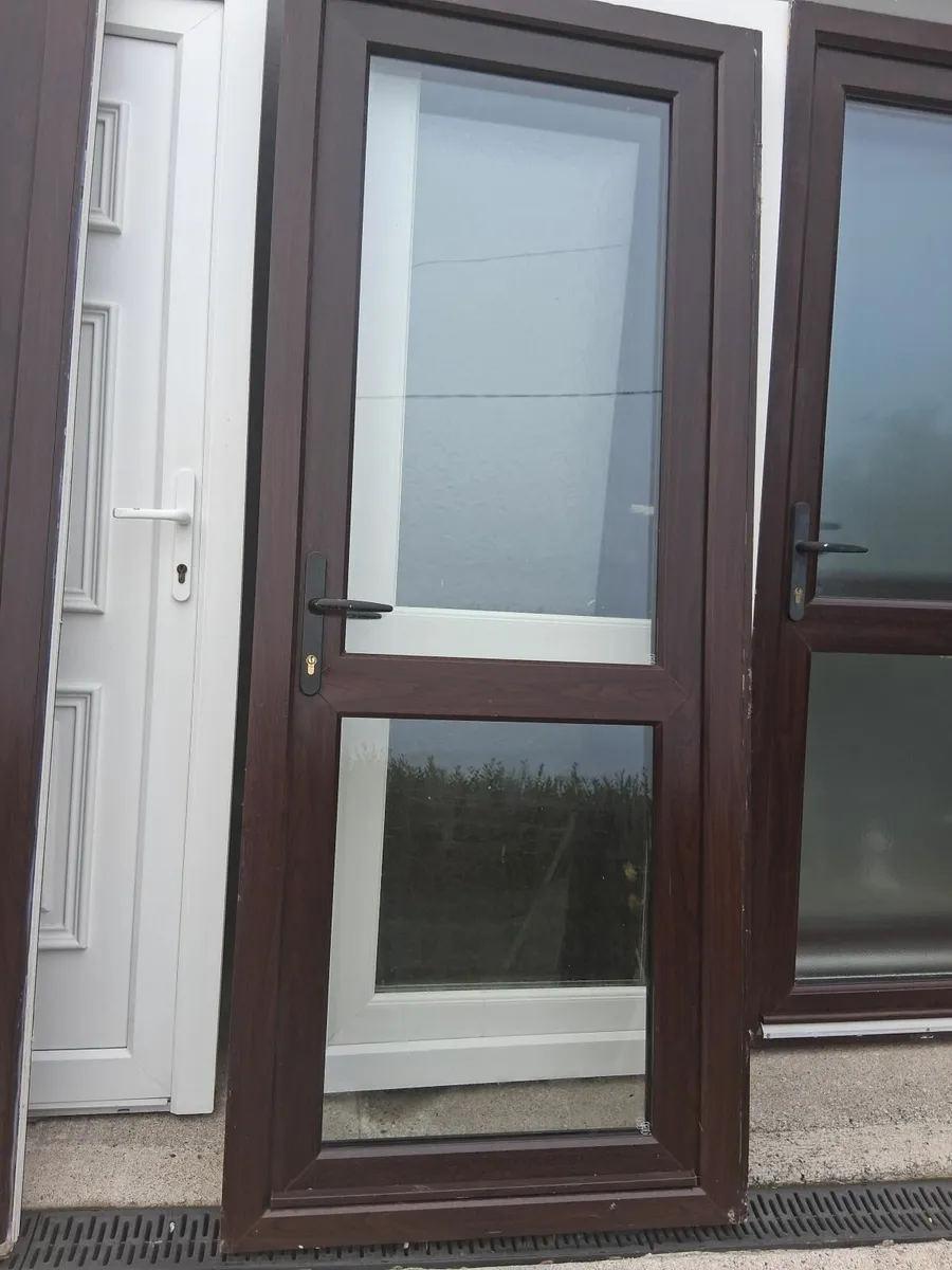 Pvc door triple glazed glass  34/35 x85 inches