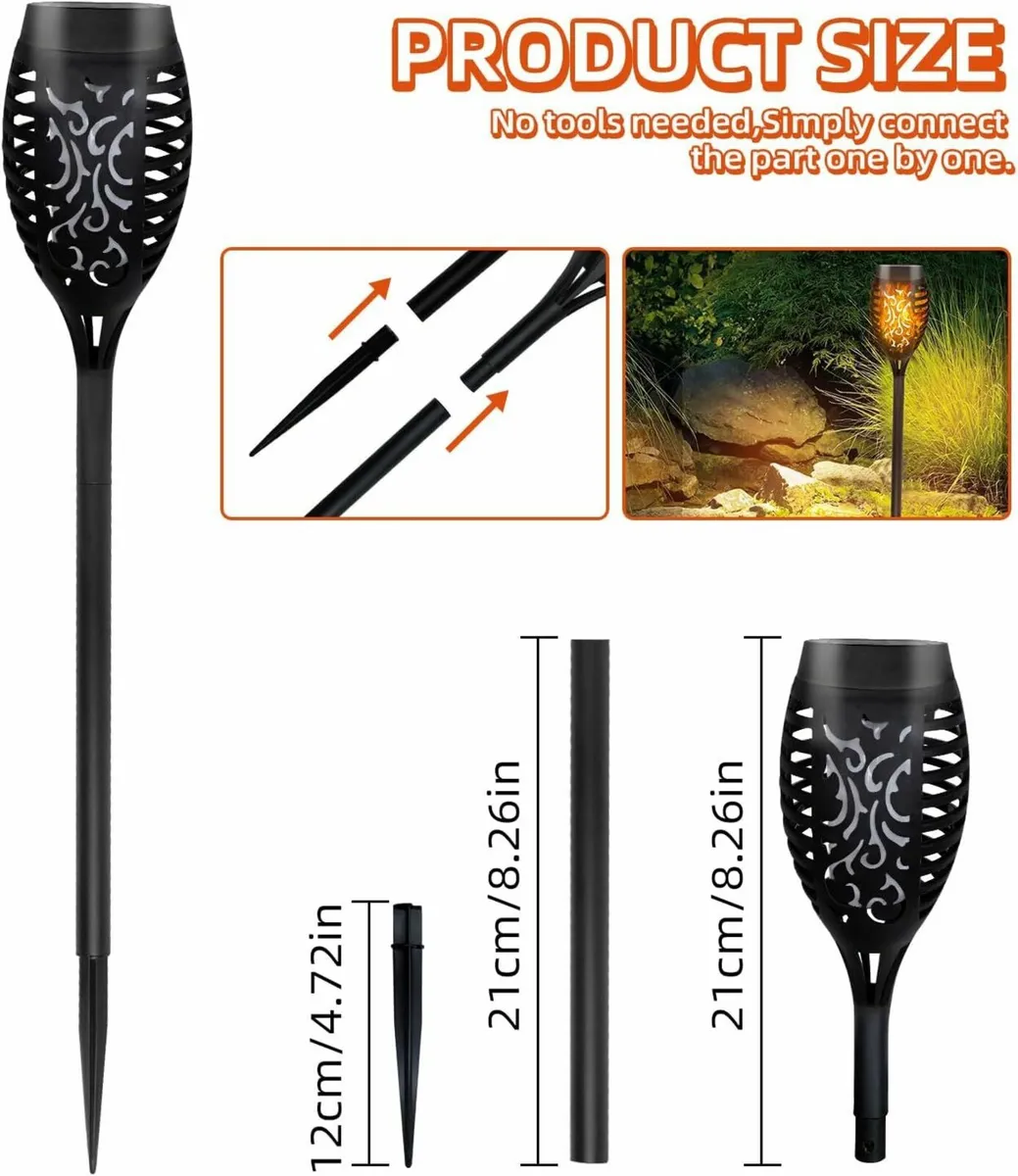 6 Pack - Solar Lights Outdoor Garden Waterproof - Image 3