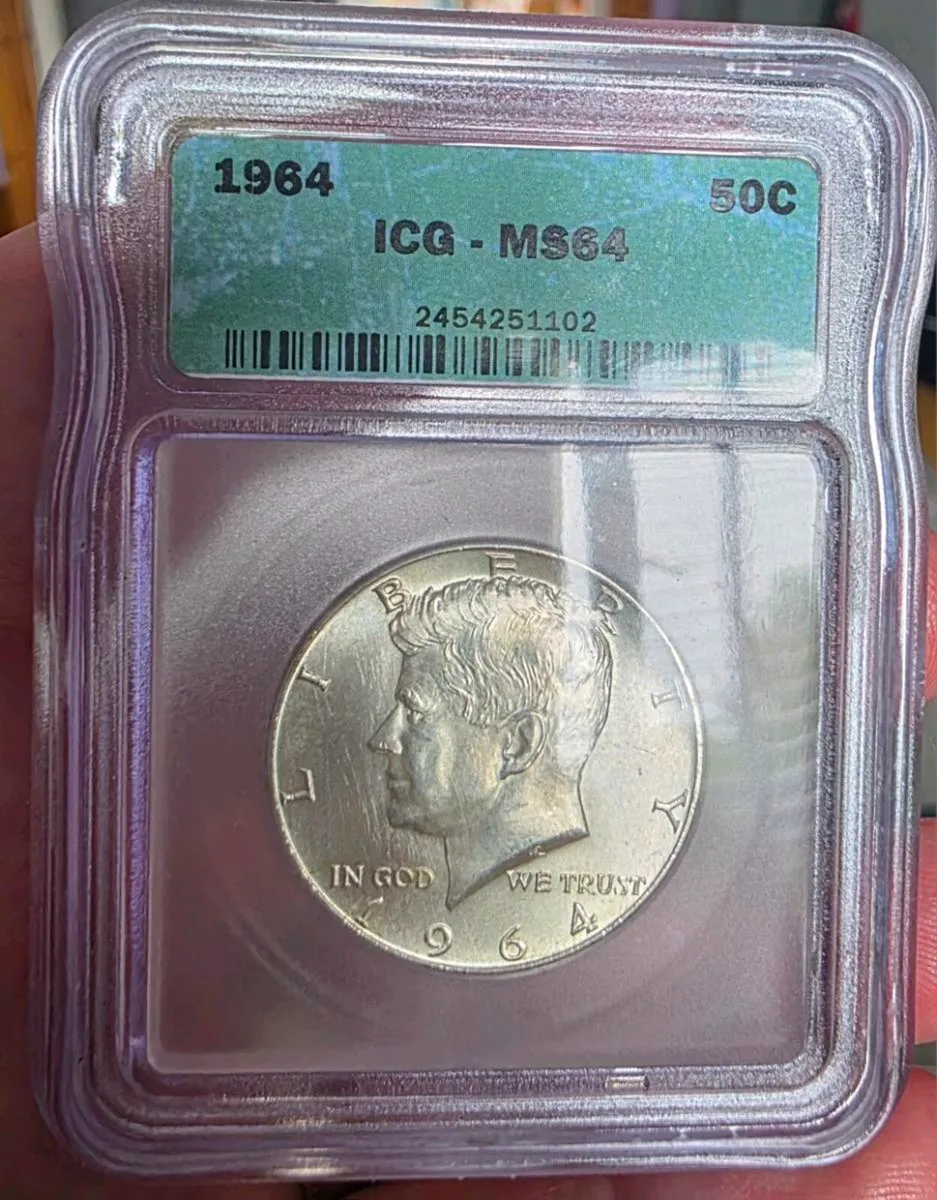 1964 silver kennedy half dollar coin - Image 1