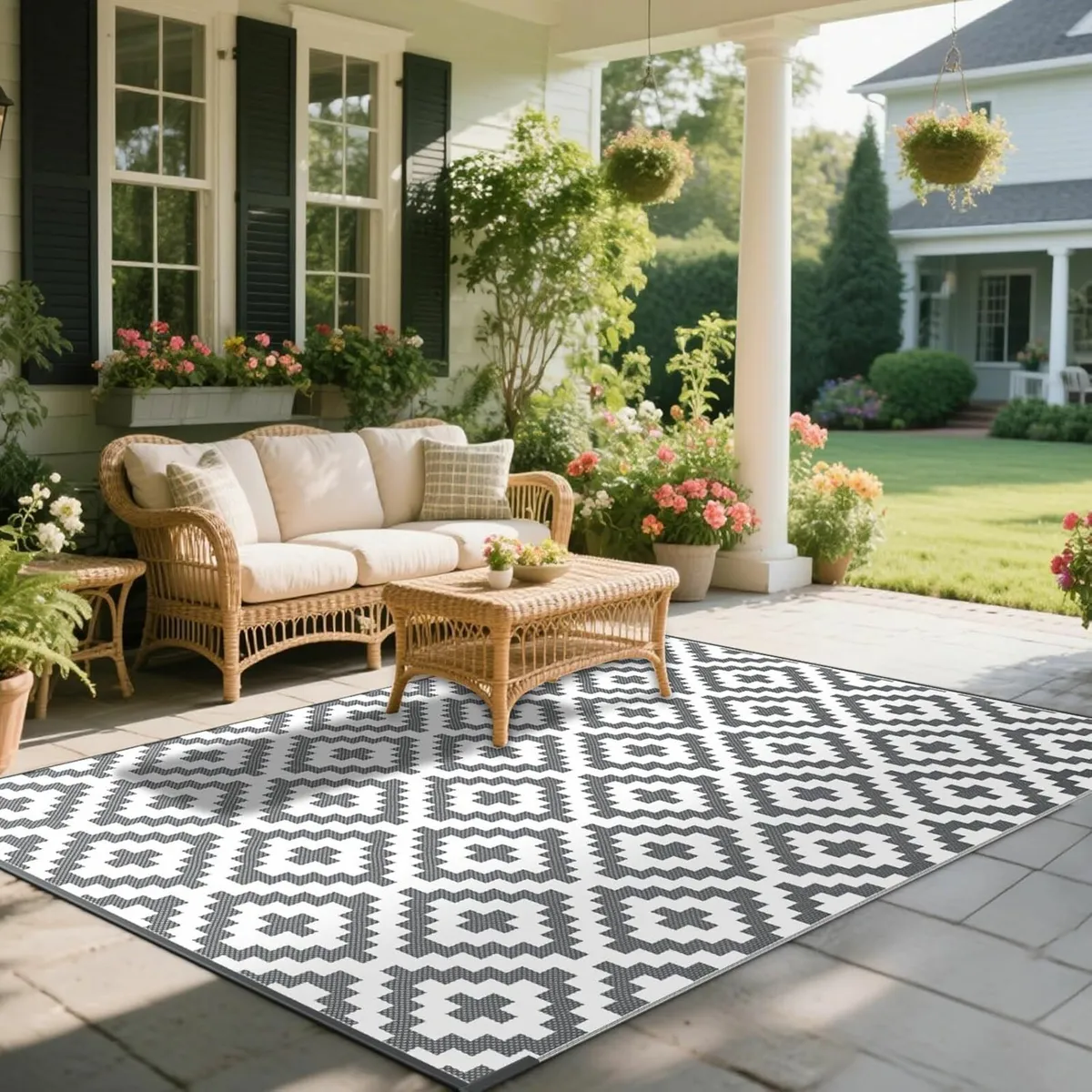 Large Outdoor Rug Waterproof Garden mat 150x240cm - Image 3