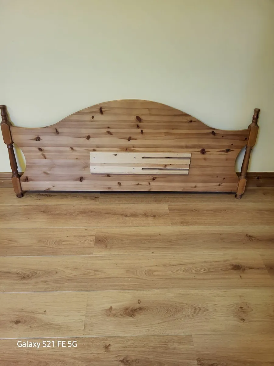 Solid wooden headboard Double bed - Image 4